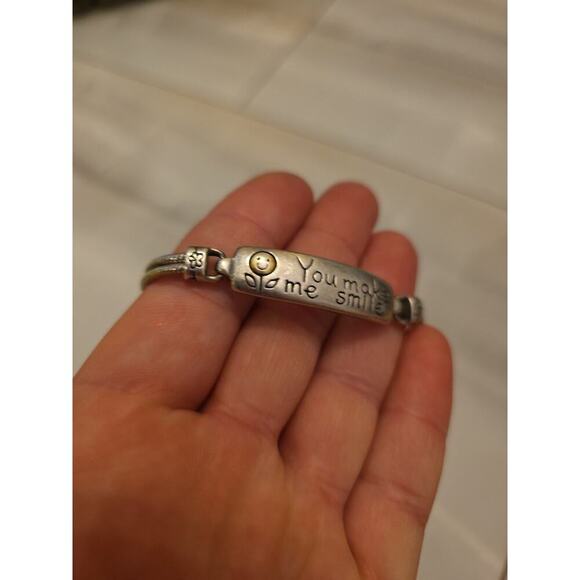 Brighton Silver Plated Charm Bracelet You Make Me Smile - Picture 16 of 16